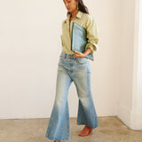 The Document Clutch in Green Snake