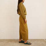 The Baggy Painter Crop in Avo