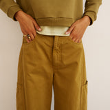 The Baggy Painter Crop in Avo