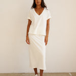 The Column Skirt in White
