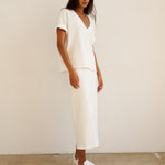 The Column Skirt in White