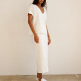 The Column Skirt in White