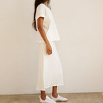 The Column Skirt in White