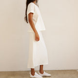 The Column Skirt in White