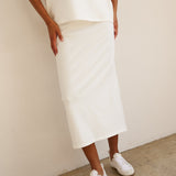 The Column Skirt in White