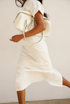 The Column Skirt in White