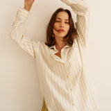 The Essential Shirt in Ivory Stripe