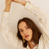 The Essential Shirt in Ivory Stripe