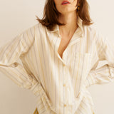The Essential Shirt in Ivory Stripe
