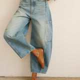 The Crop Painter in Worn Indigo