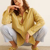 The Boxer Pant in Baby Blue Stripe