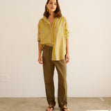 The Essential Shirt in Golden Stripe