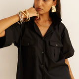 The Safari Shirt in Black