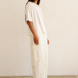 The Baggy Painter Crop in Ecru