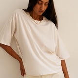 The Draped Tee in White