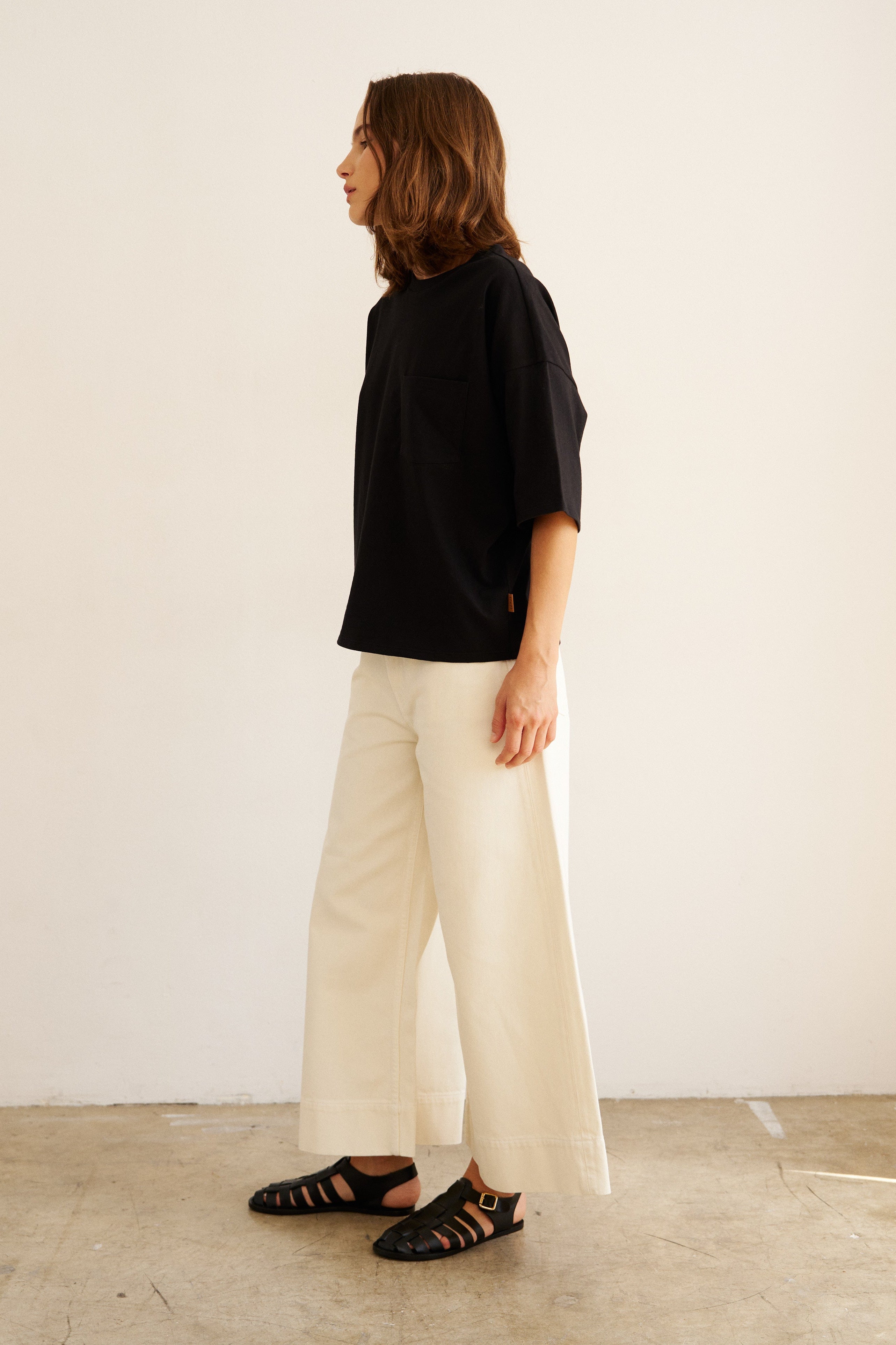 The Draped Tee in Black
