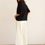 The Draped Tee in Black