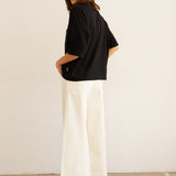 The Draped Tee in Black