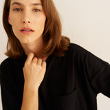 The Draped Tee in Black
