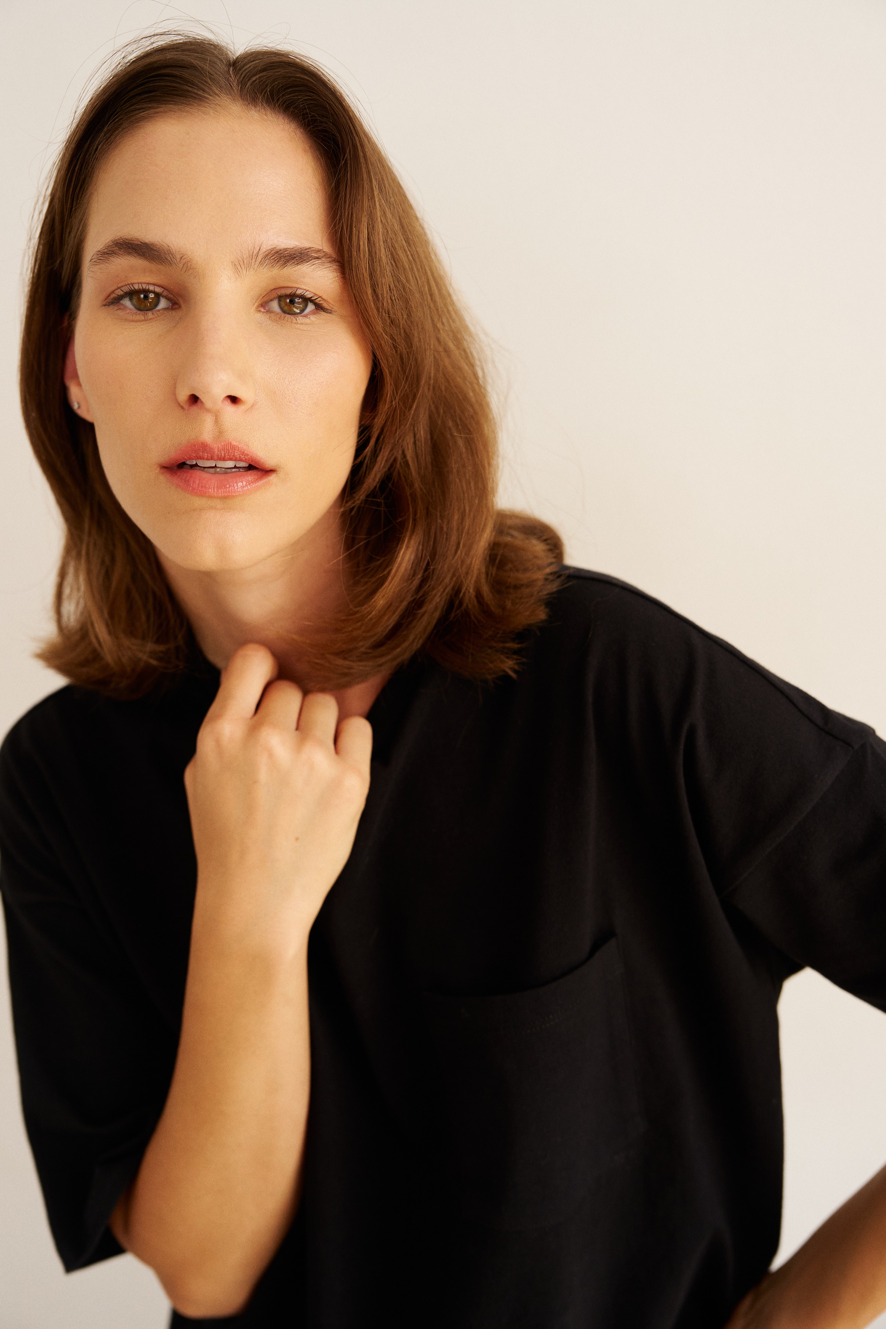 The Draped Tee in Black