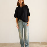 The Draped Tee in Black