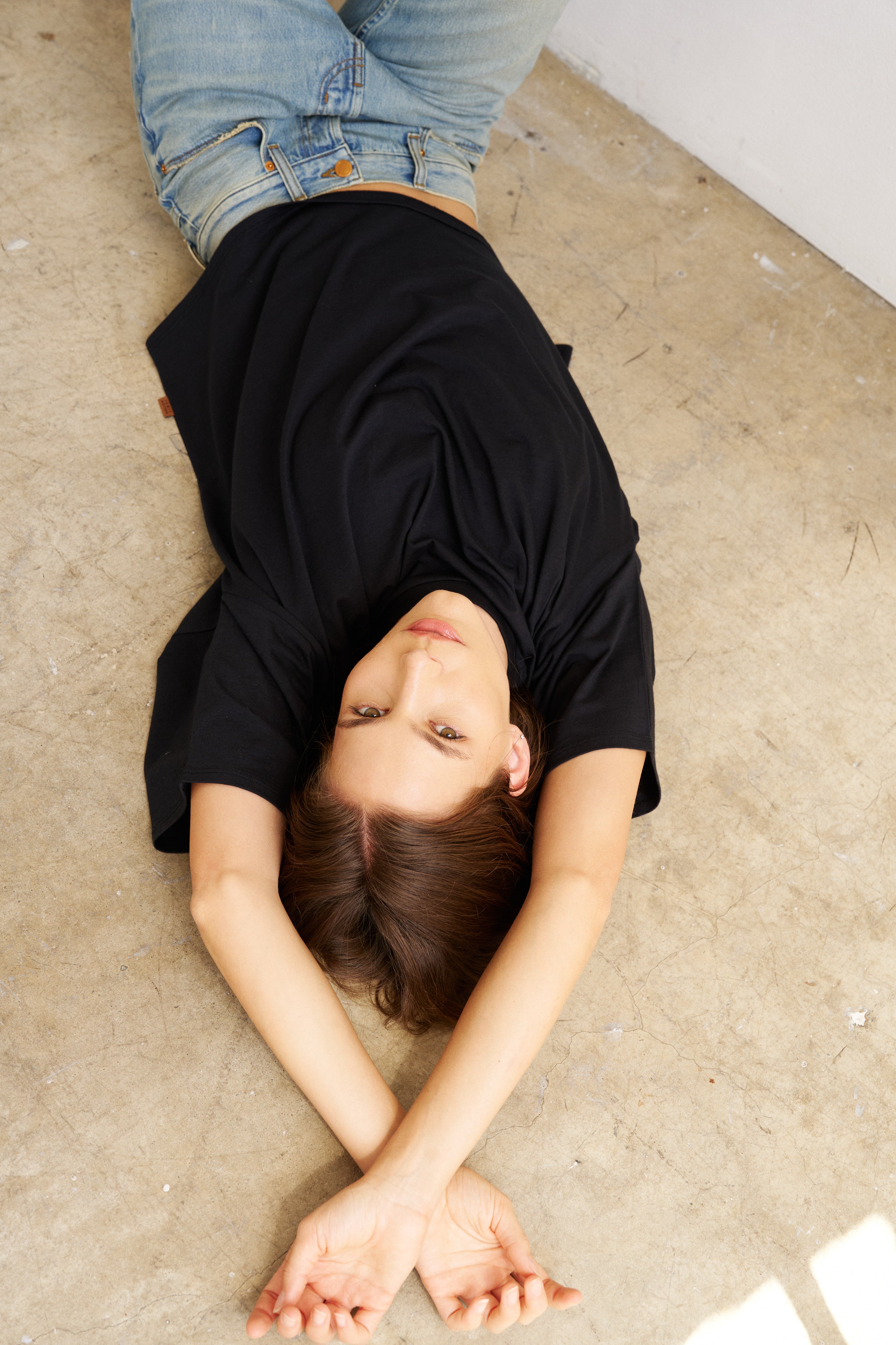The Draped Tee in Black