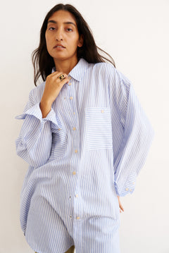 The Artist Shirt in Baby Blue Stripe