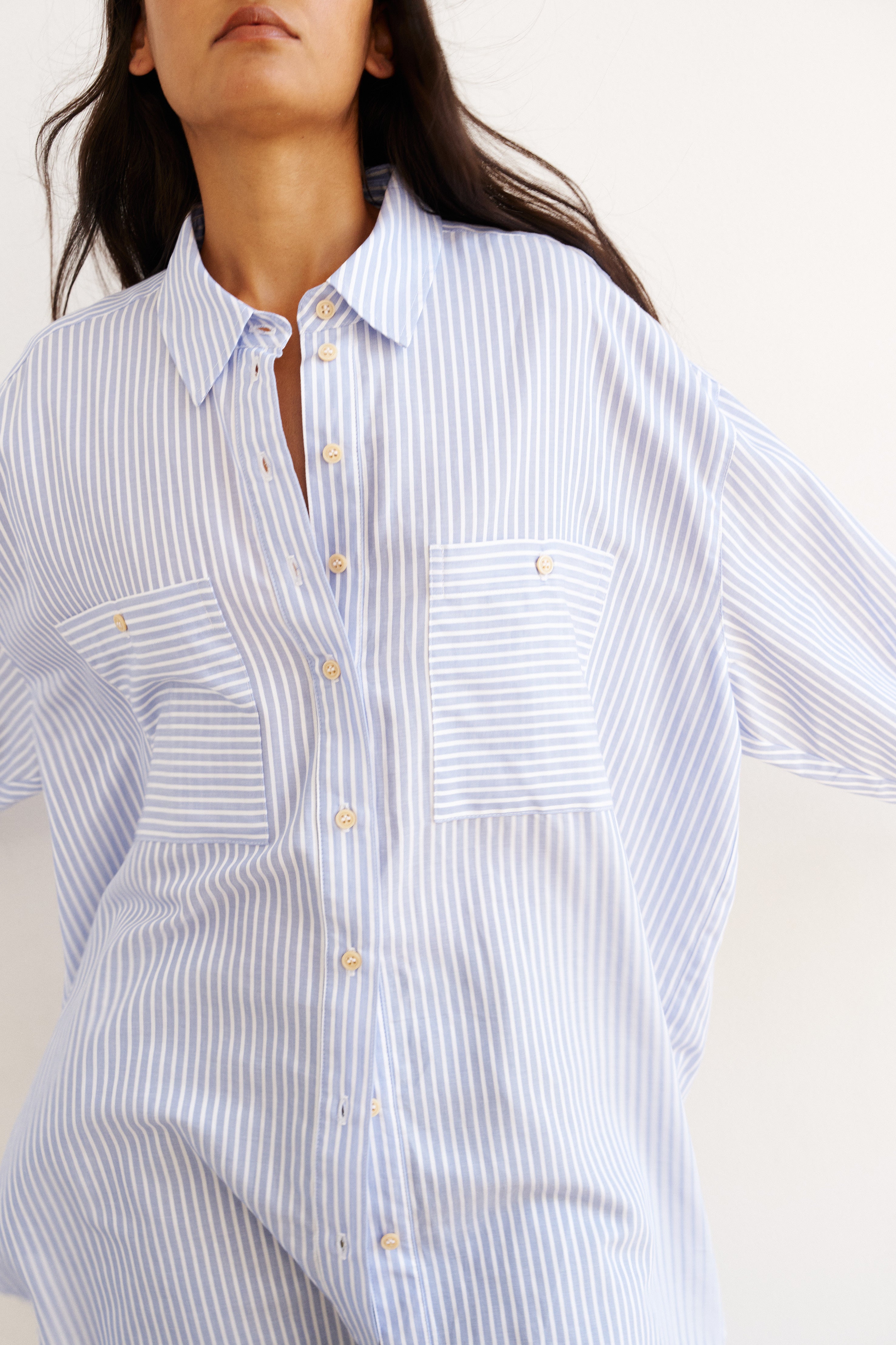 The Artist Shirt in Baby Blue Stripe