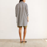 The Artist Shirt in Charcoal Stripe