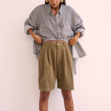 The Pleat Short in Khaki