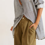 The Artist Shirt in Charcoal Stripe