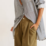 The Artist Shirt in Charcoal Stripe