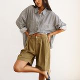 The Artist Shirt in Charcoal Stripe
