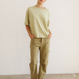 The Draped Tee in Pistachio