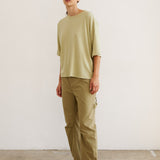 The Draped Tee in Pistachio