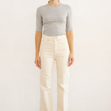 The Rib Elbow Crew in Heather Grey