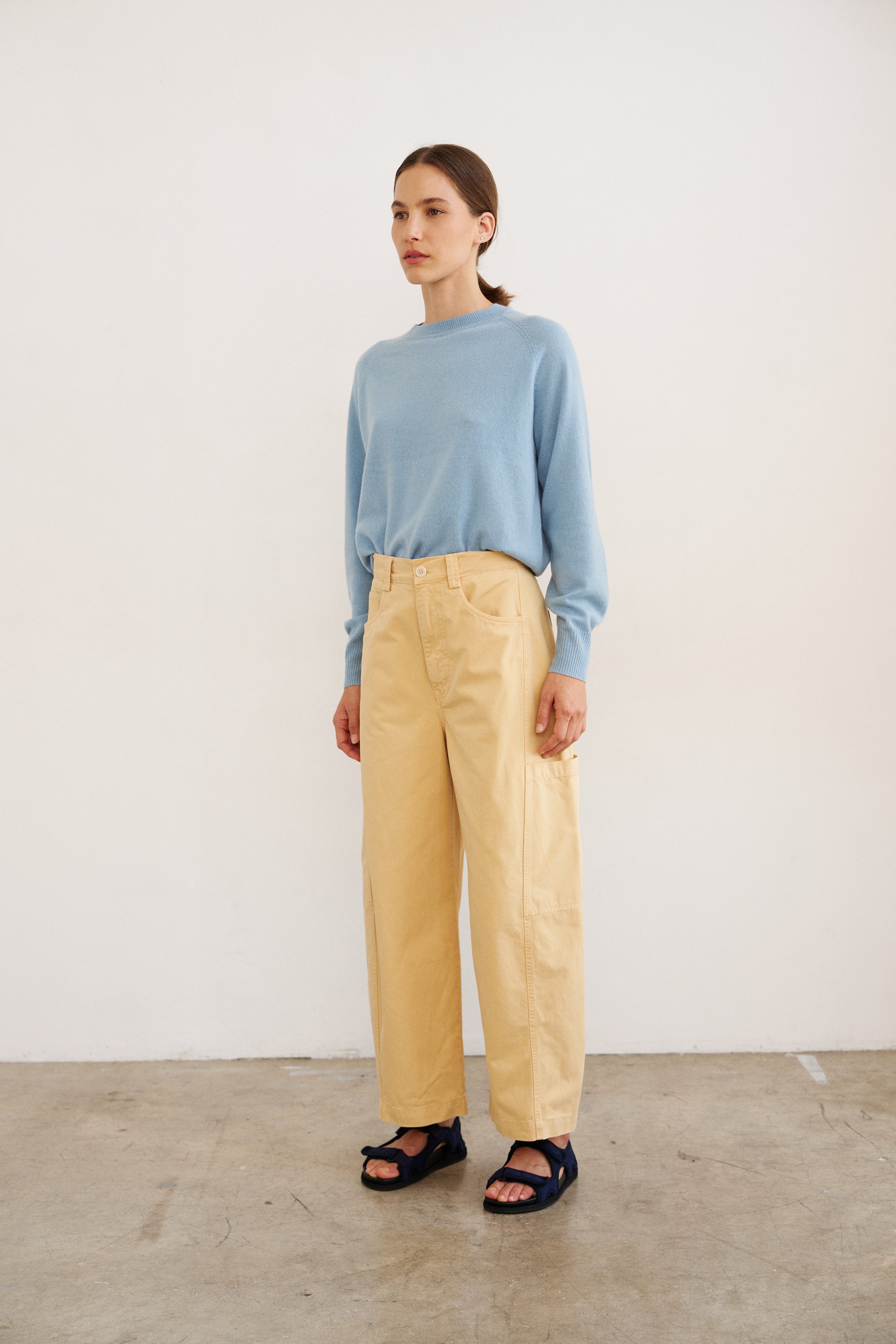 The Baggy Painter Crop in Butter