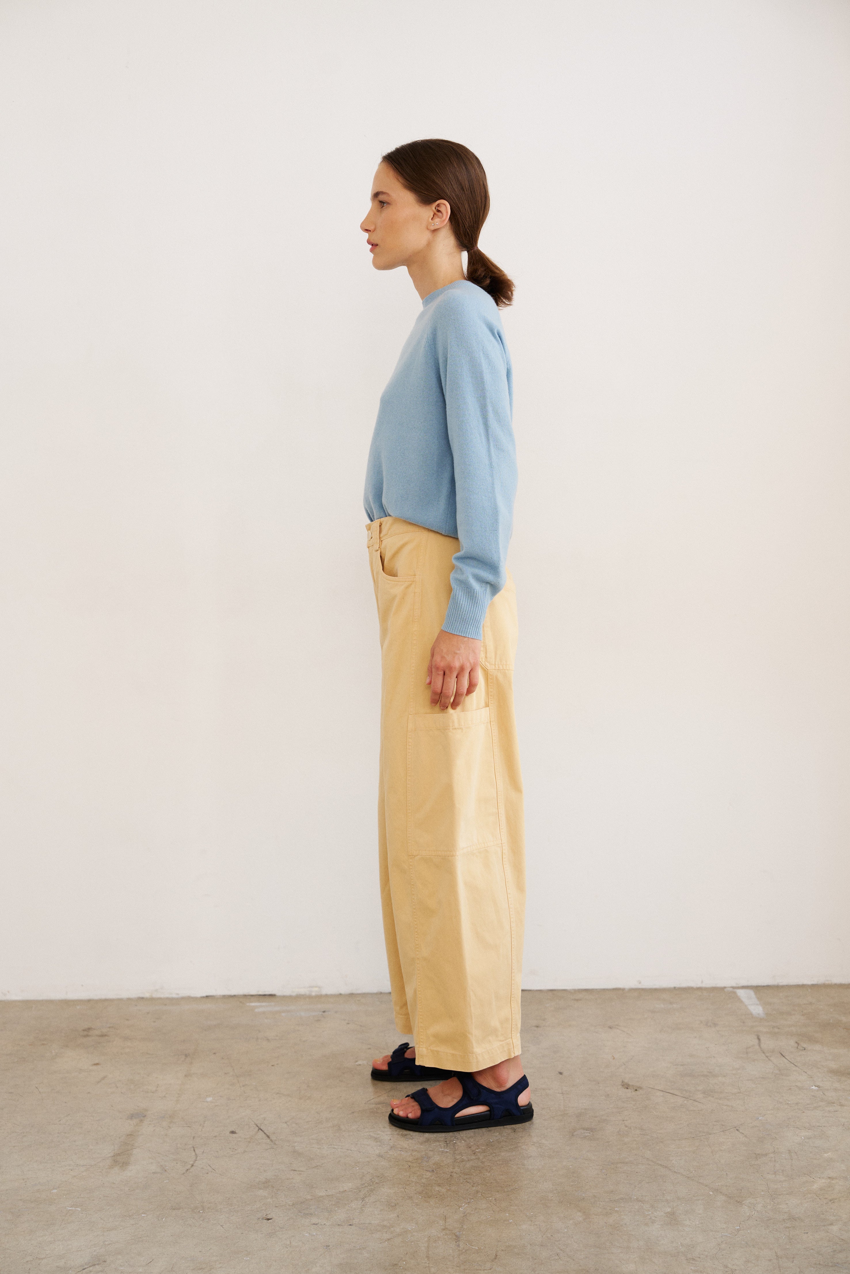 The Baggy Painter Crop in Butter