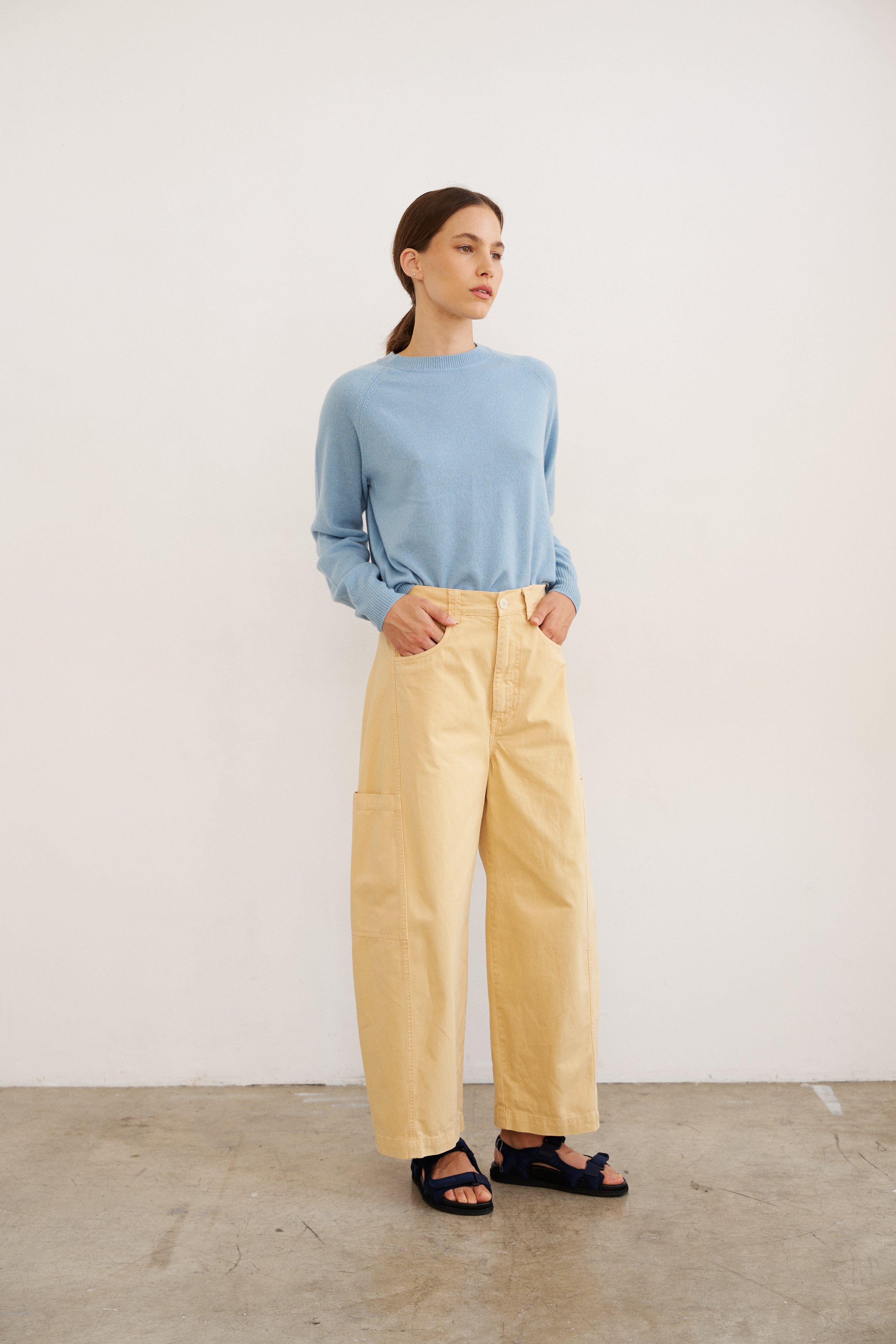 The Baggy Painter Crop in Butter