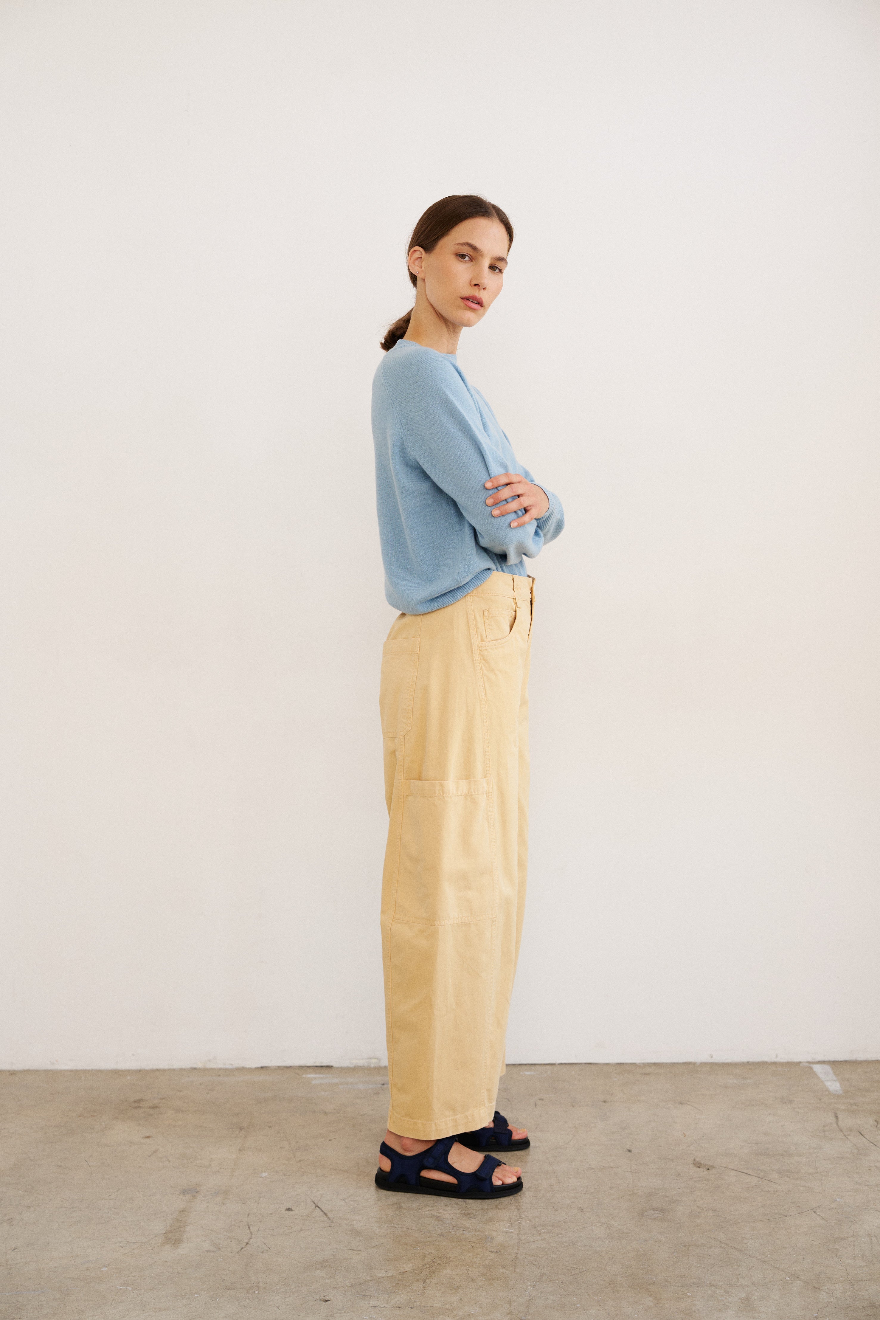 The Baggy Painter Crop in Butter