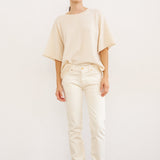 The Cashmere Tee in Creme