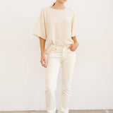 The Cashmere Tee in Creme