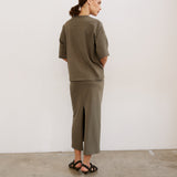 The Column Skirt in Olive