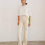 The Crease Jean in Ecru