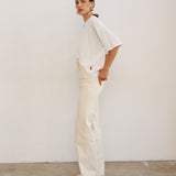 The Draped Tee in White