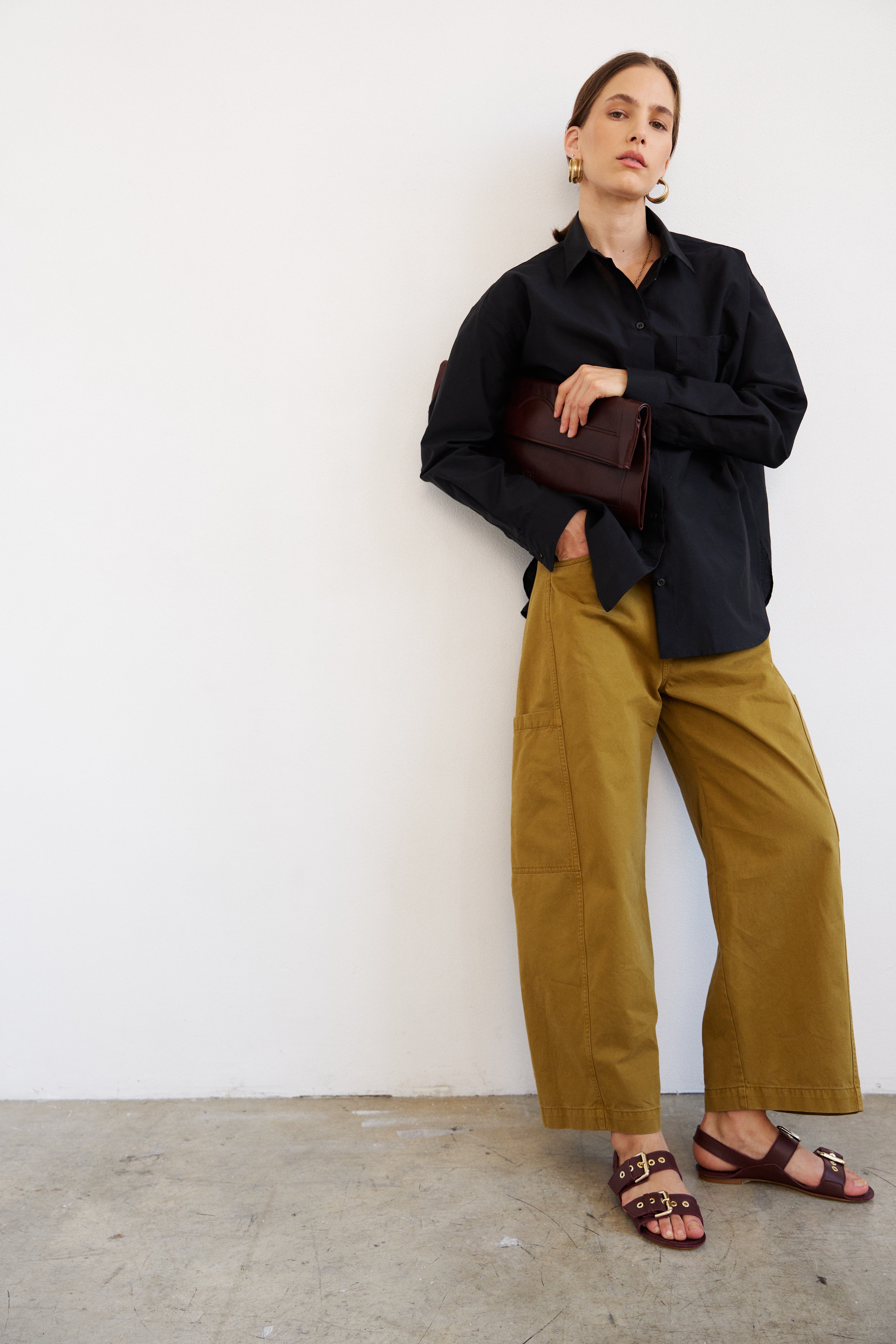 The Baggy Painter Crop in Avo