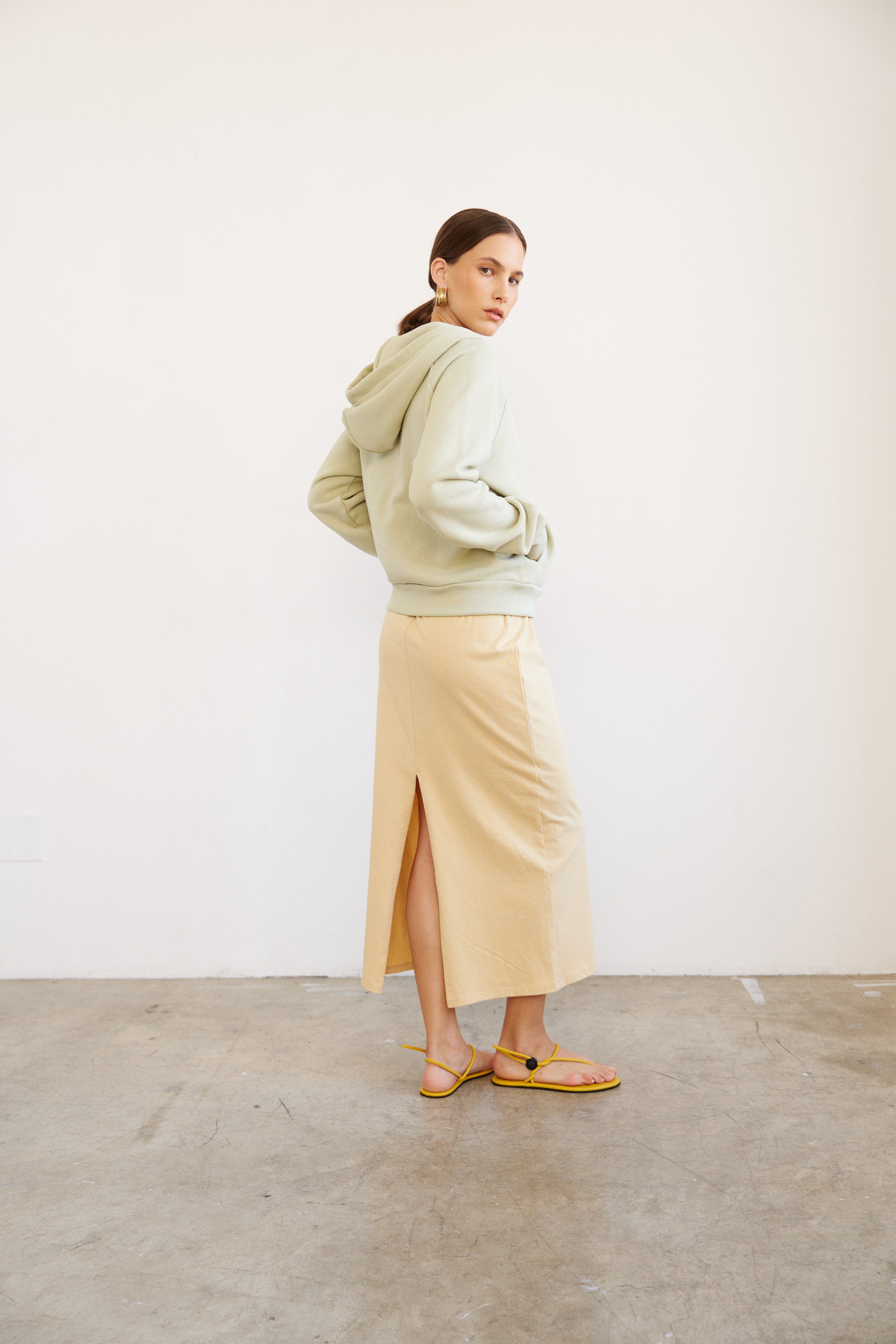 The Column Skirt in Butter