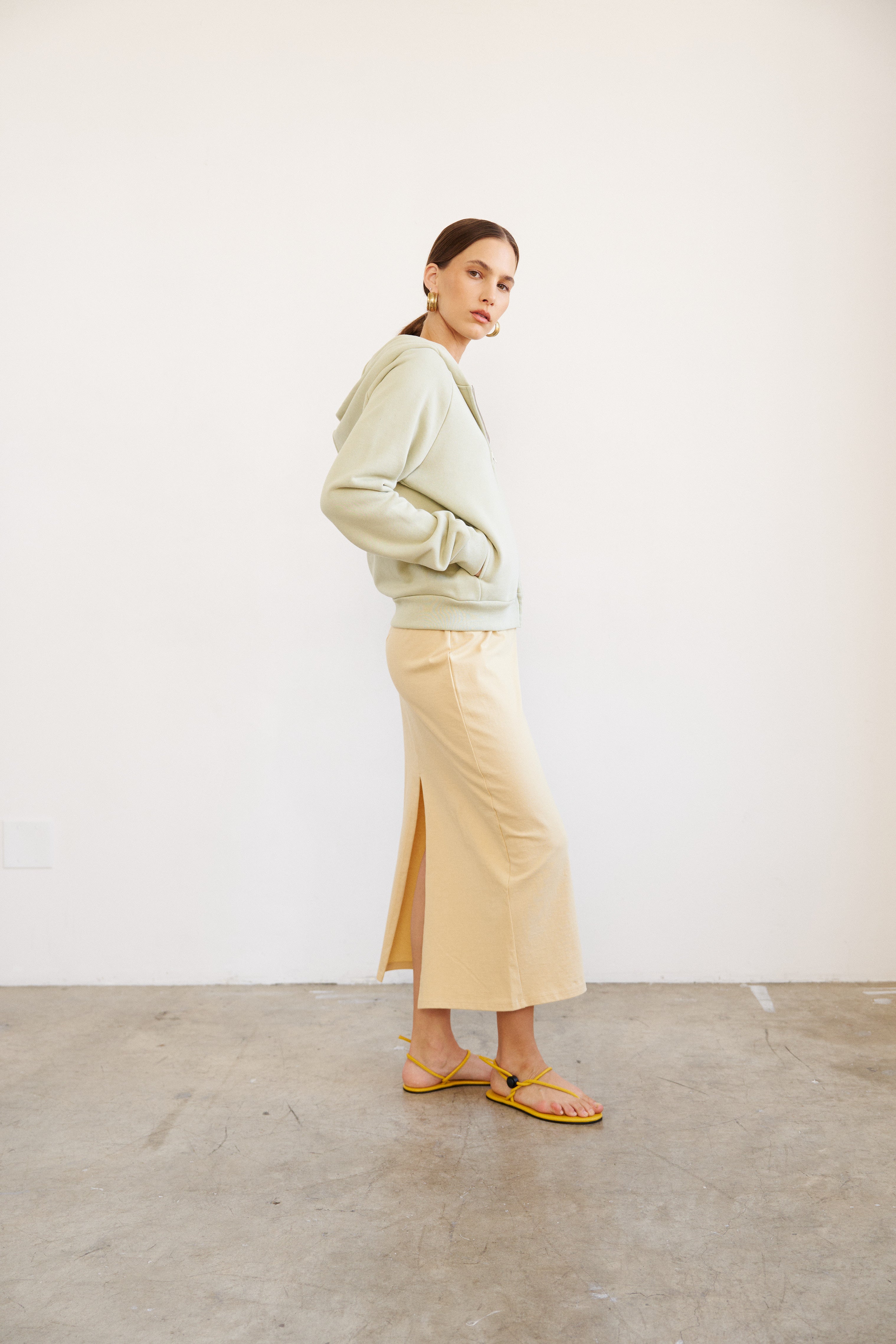 The Column Skirt in Butter
