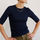 The Rib Elbow Crew in Navy