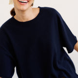 The Cashmere Tee in Navy